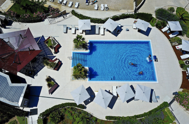 Aerial pool deck